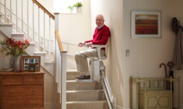 Stannah Siena indoor stairlift for curved stairs
