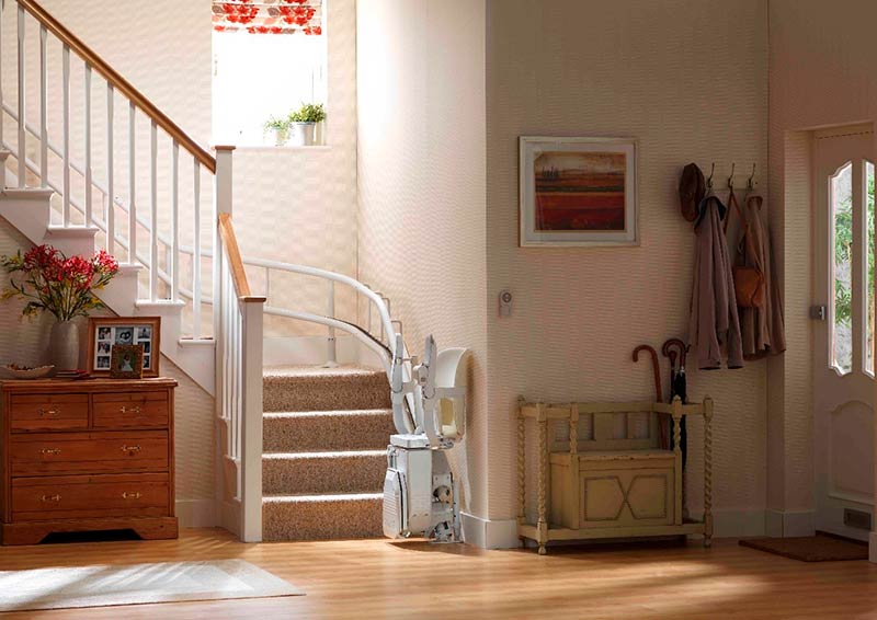 A Curved stairlift for stairs that turn